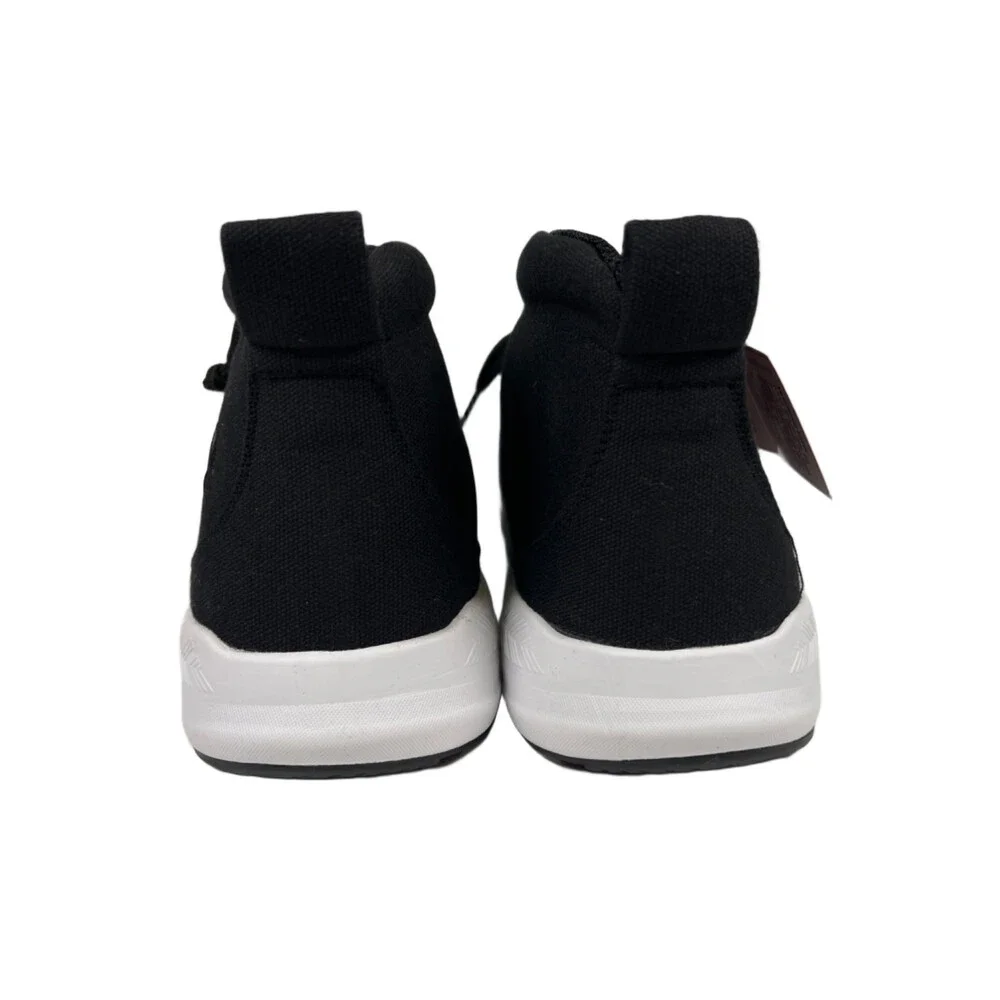 Billy Youth Unisex Black Canvas High Top Adaptive Sneakers - 7 Wide